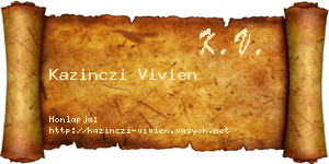 Kazinczi Vivien névjegykártya