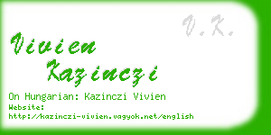 vivien kazinczi business card